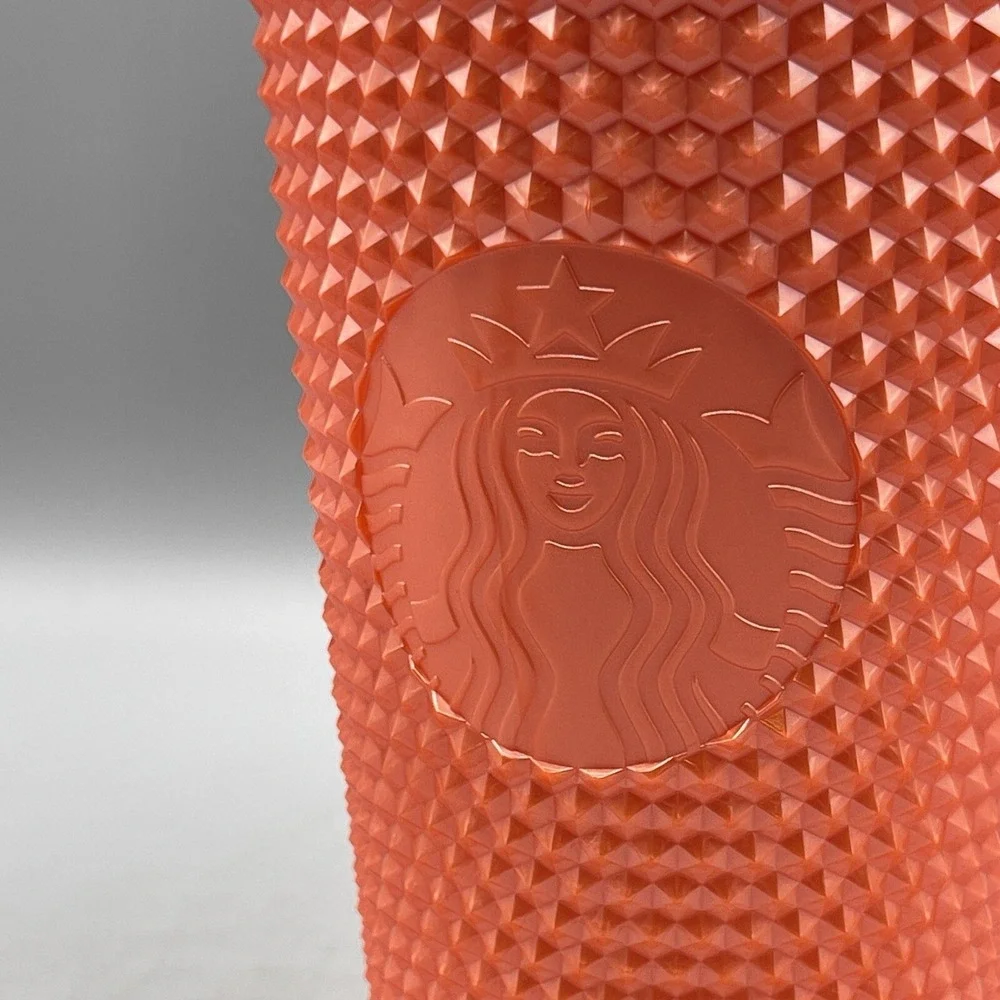 Starbucks Cold Cup Studded Pumpkin Matte Soft Touch Halloween‎ 16oz Europe 2024